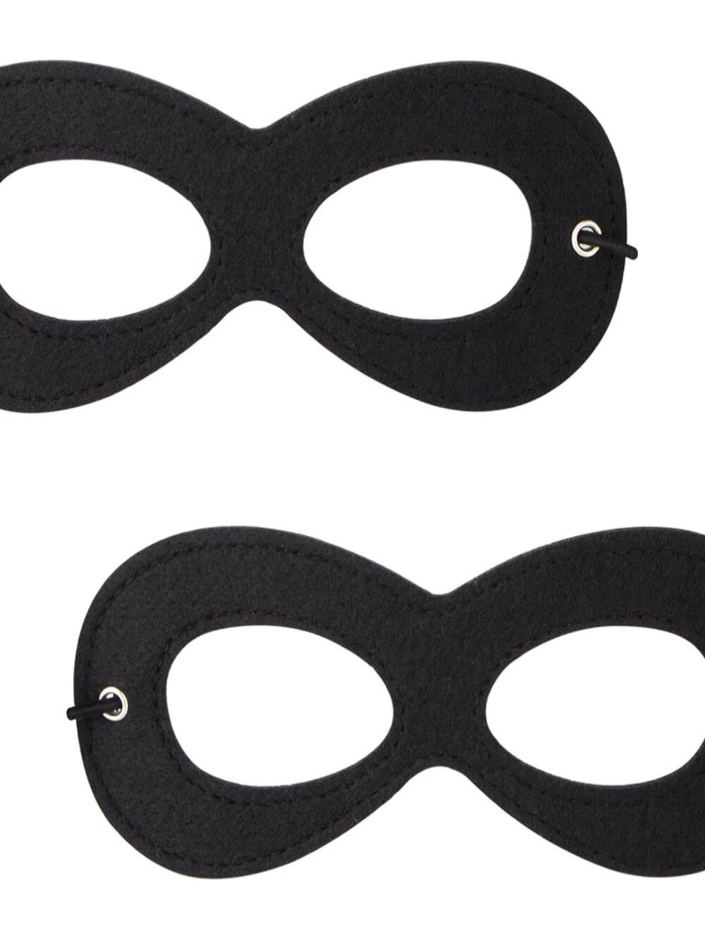 Superhero Mask, Black Felt Eye Mask, Halloween Dress Up, Adjustable Eyemask w/El